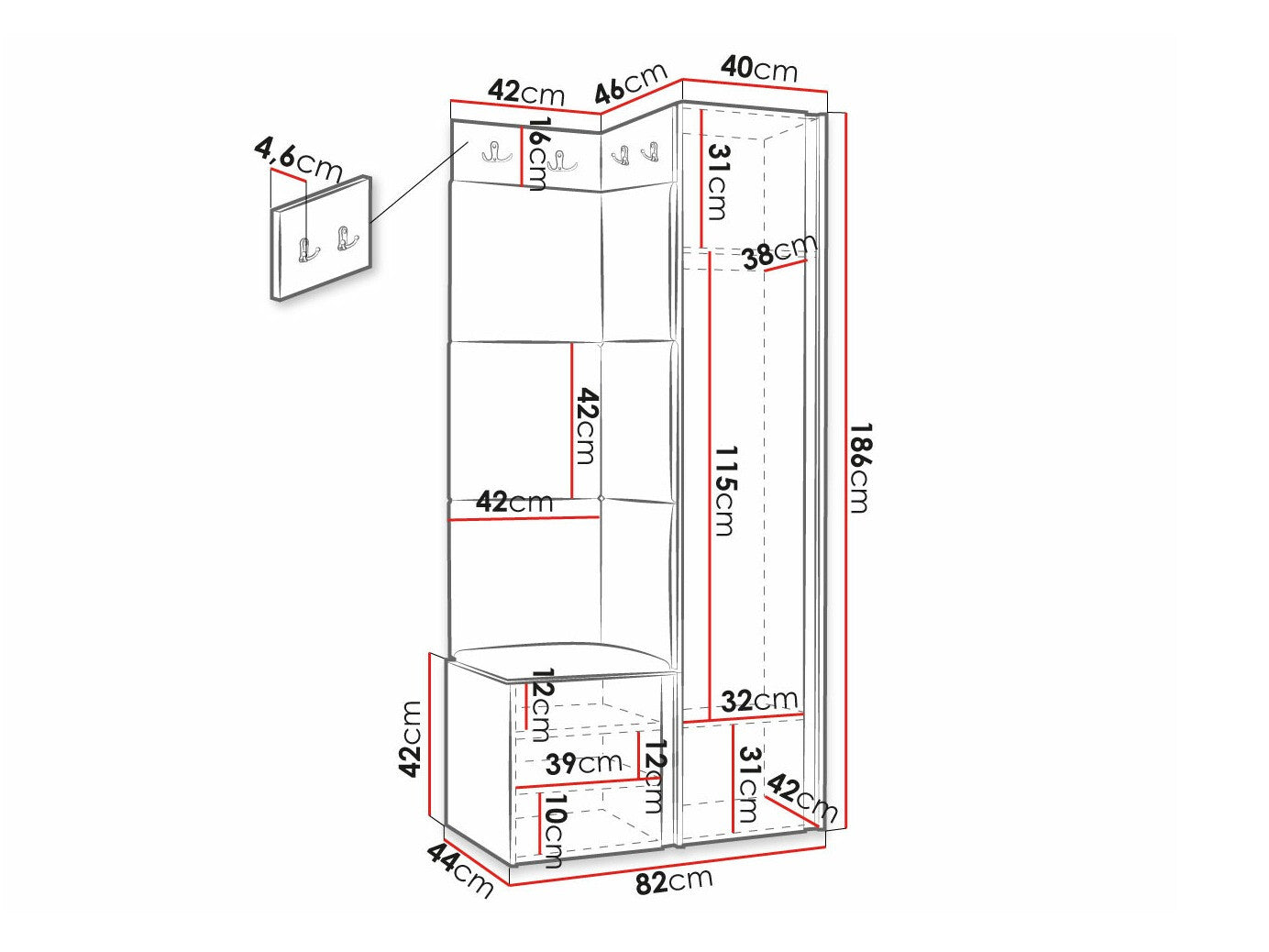 Entrésæt Hartford 390