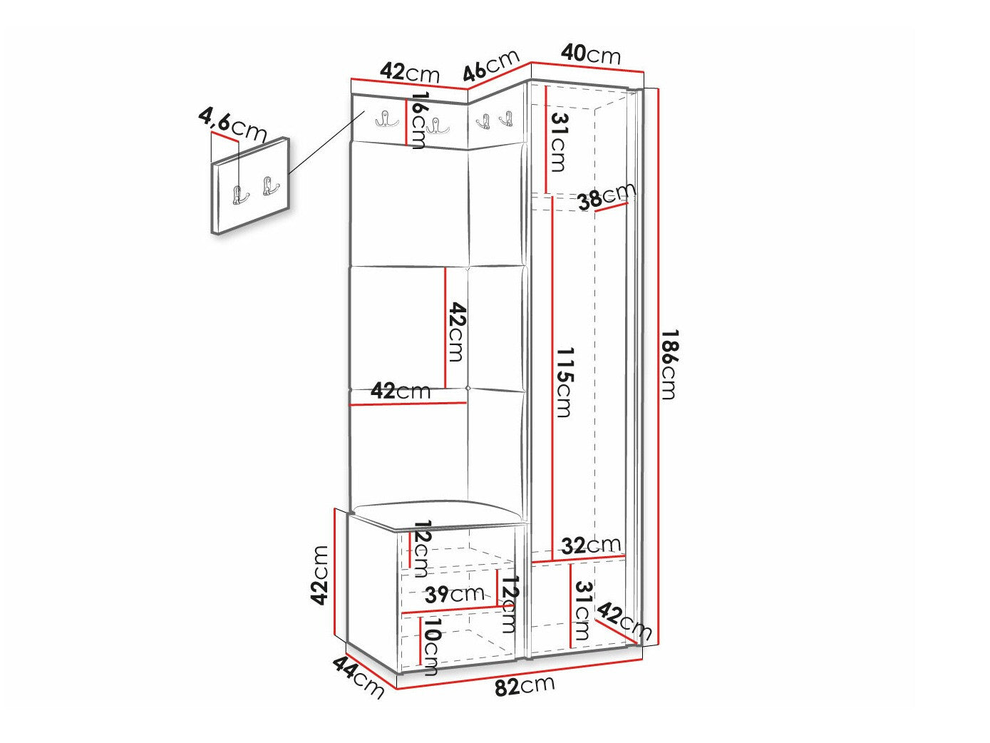 Entrésæt Hartford 390