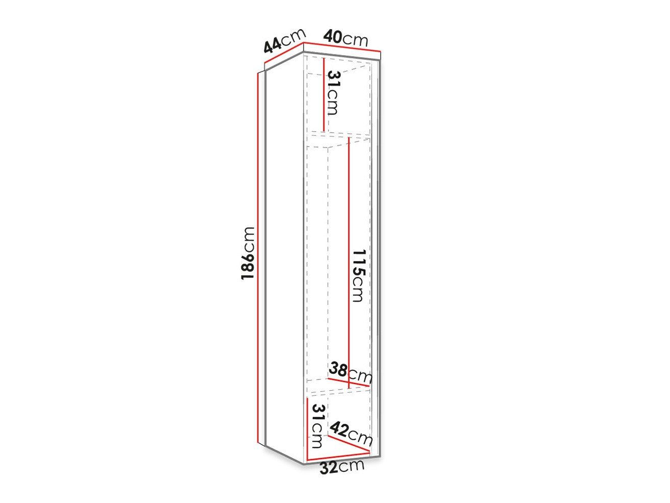Garderobeskab Hartford 392