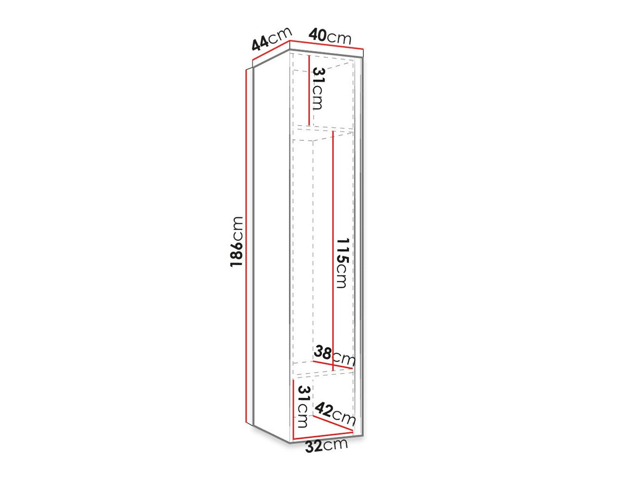 Garderobeskab Hartford 392