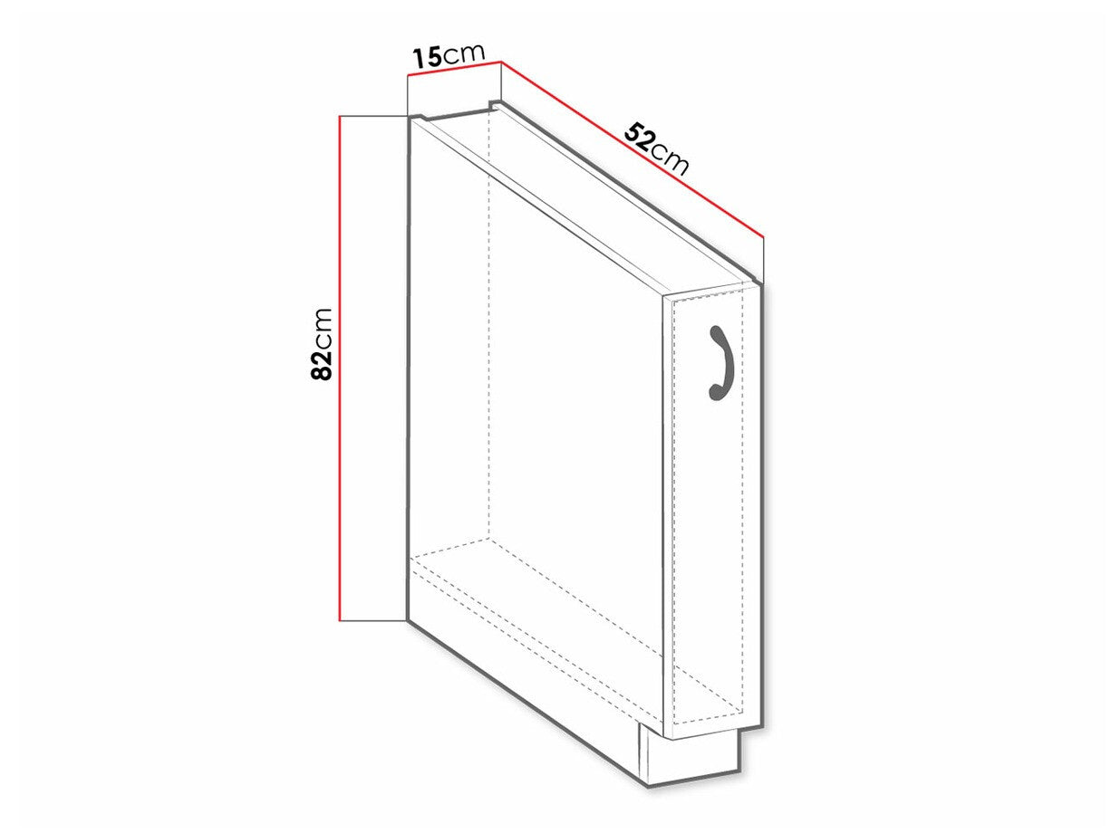 Modulskab med udtrækskurv Retro White 101