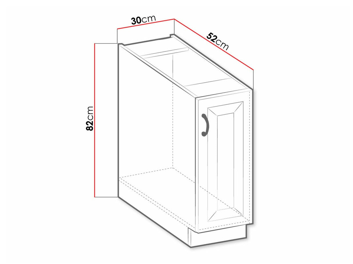 Modulskab med udtrækskurv Retro Grey 102