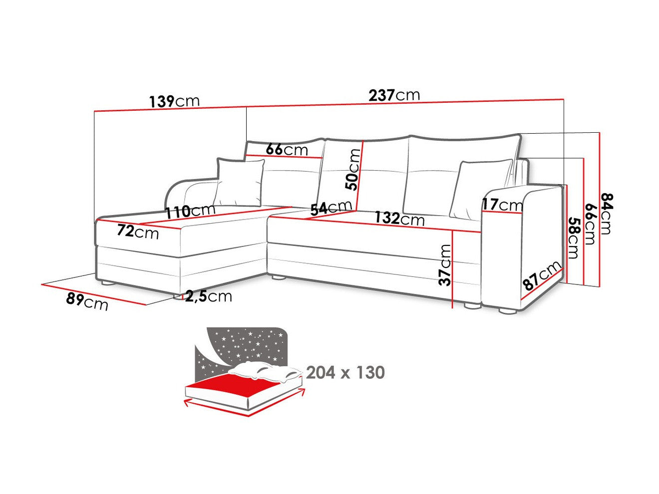 Hjørnesofa Memphis 112