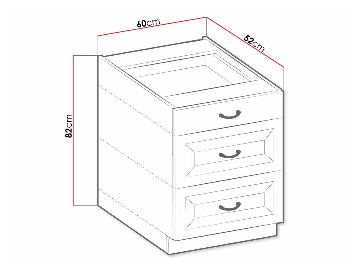 Modulskab med skuffer Retro White 108