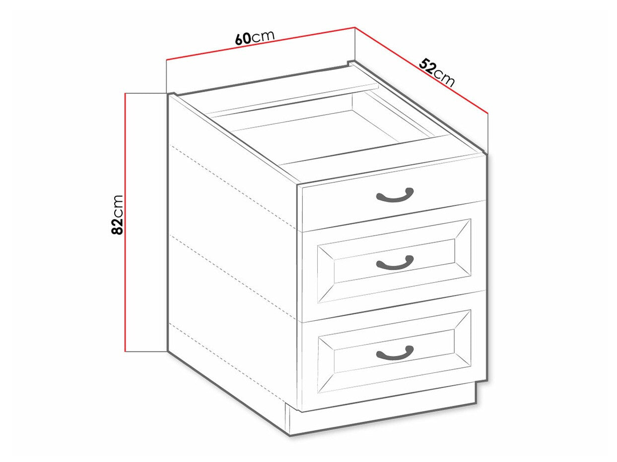 Modulskab med skuffer Retro Grey 108