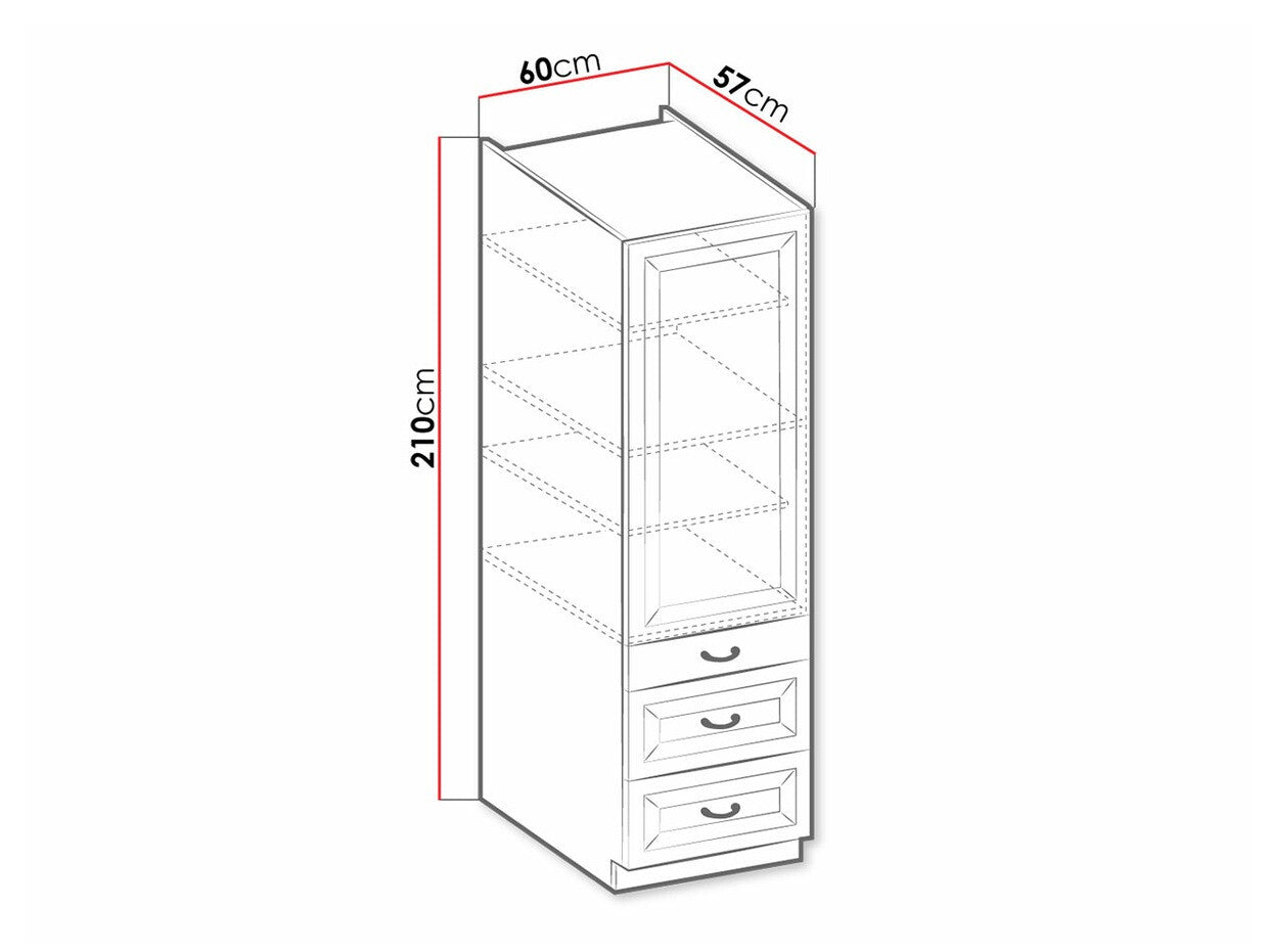 Modulskab med skuffe og låger Retro White 114