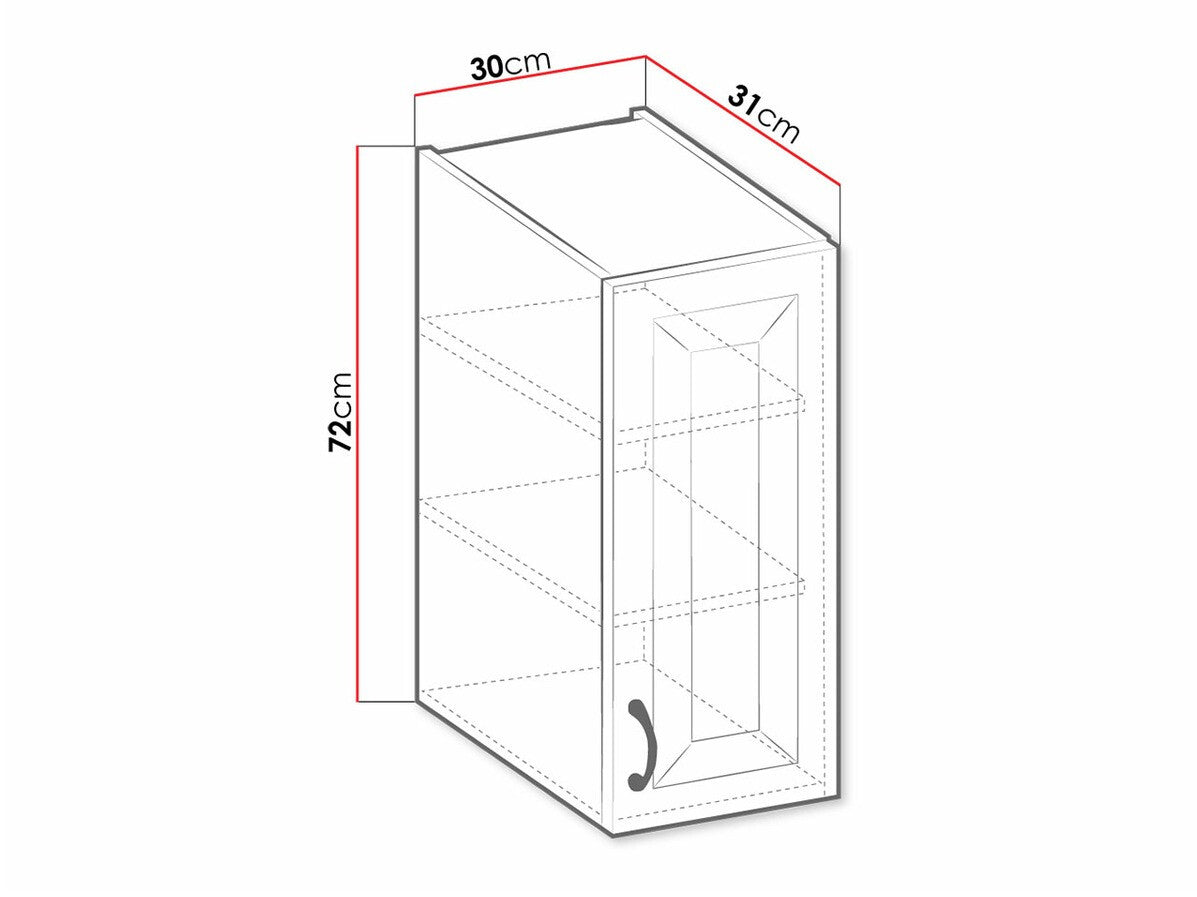 Modulært vægskab Retro Grey 123