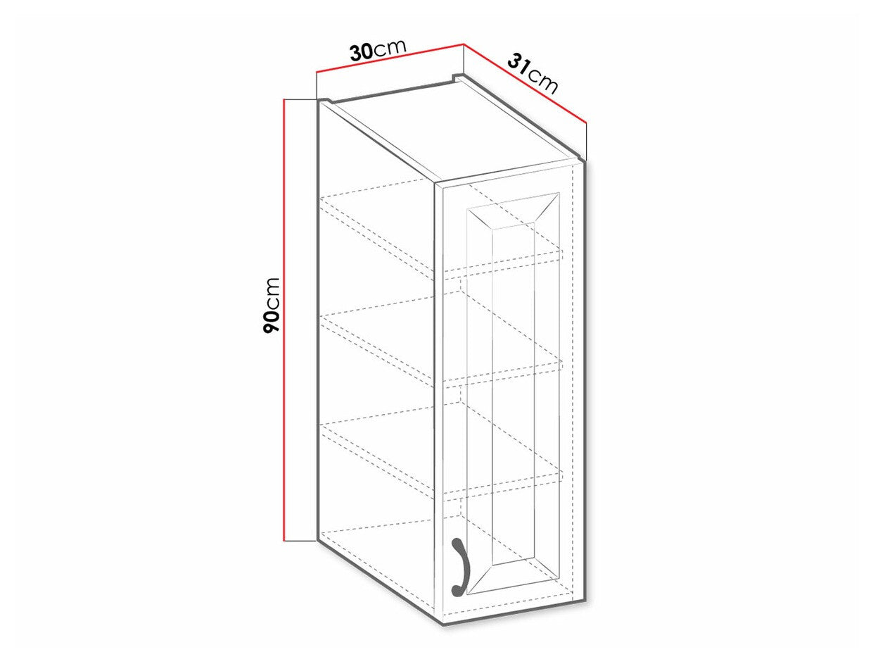 Modulært vægskab Retro White 124
