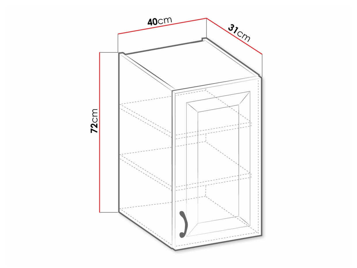 Modulært vægskab Retro Grey 126