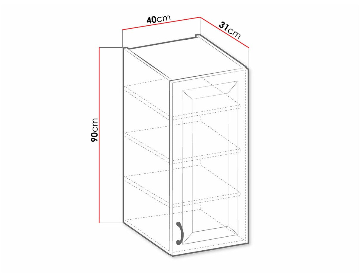 Modulært vægskab Retro Grey 127