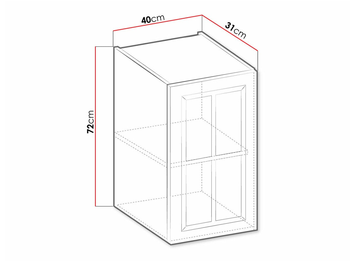 Modulært vægskab Retro Grey 128
