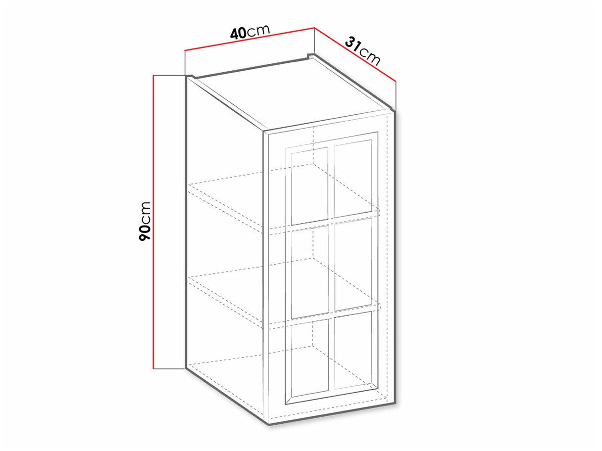 Modulært vægskab Retro Grey 129
