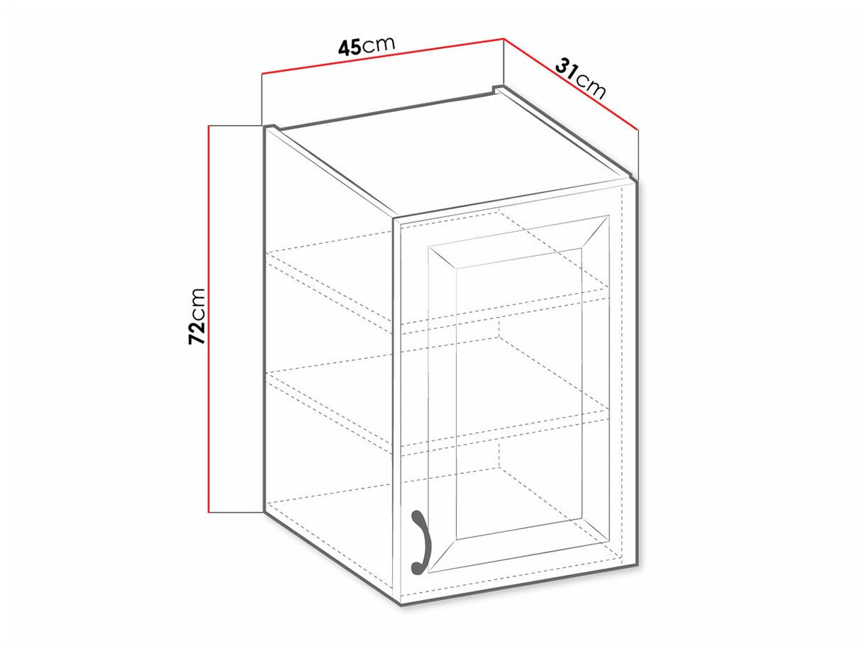 Modulært vægskab Retro Grey 130