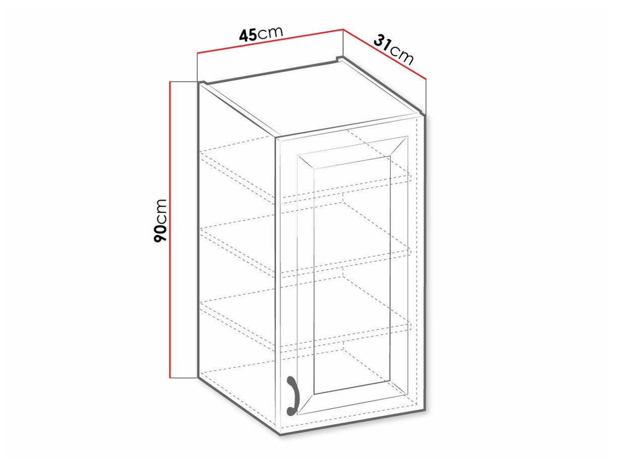 Modulært vægskab Retro White 131