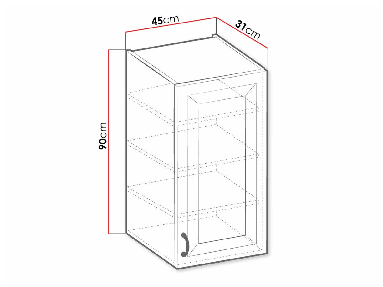 Modulært vægskab Retro Grey 131