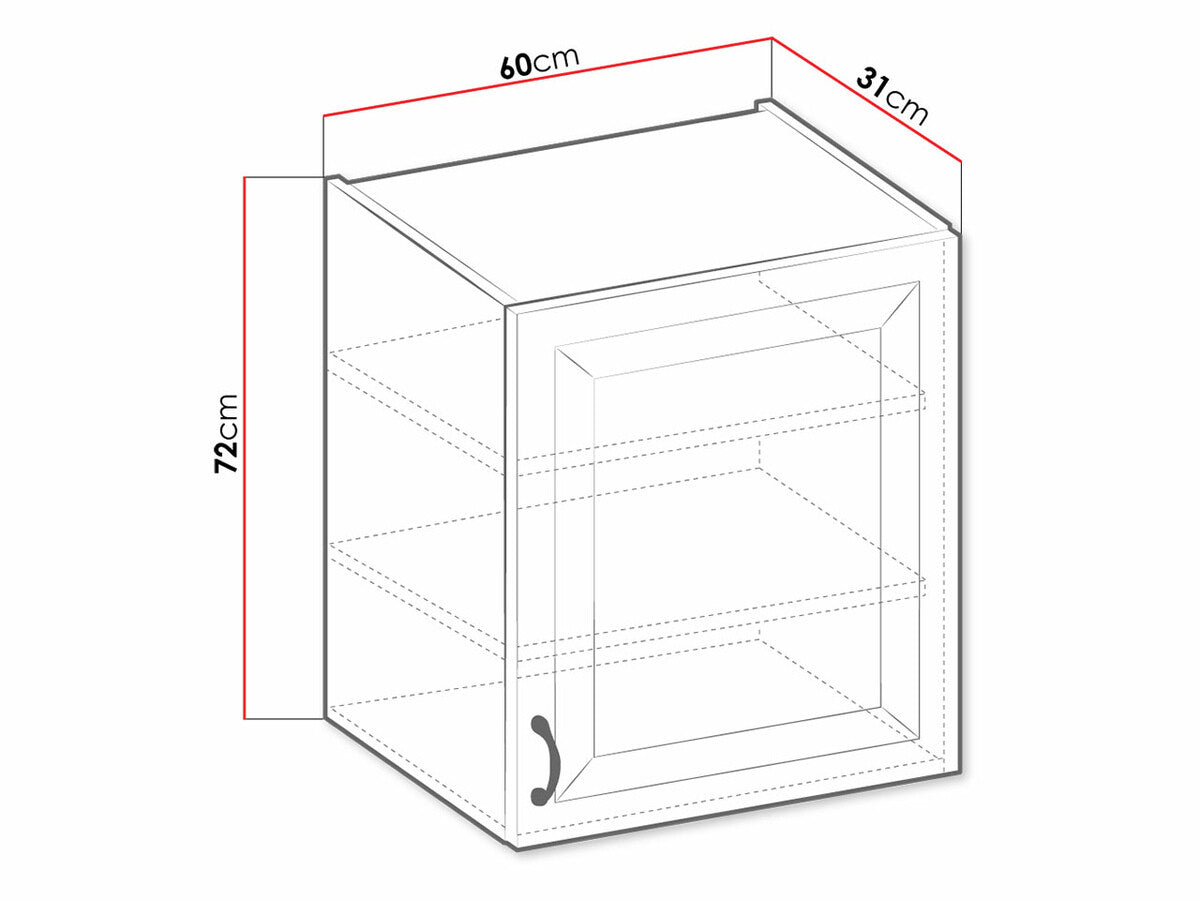 Modulært vægskab Retro Grey 135