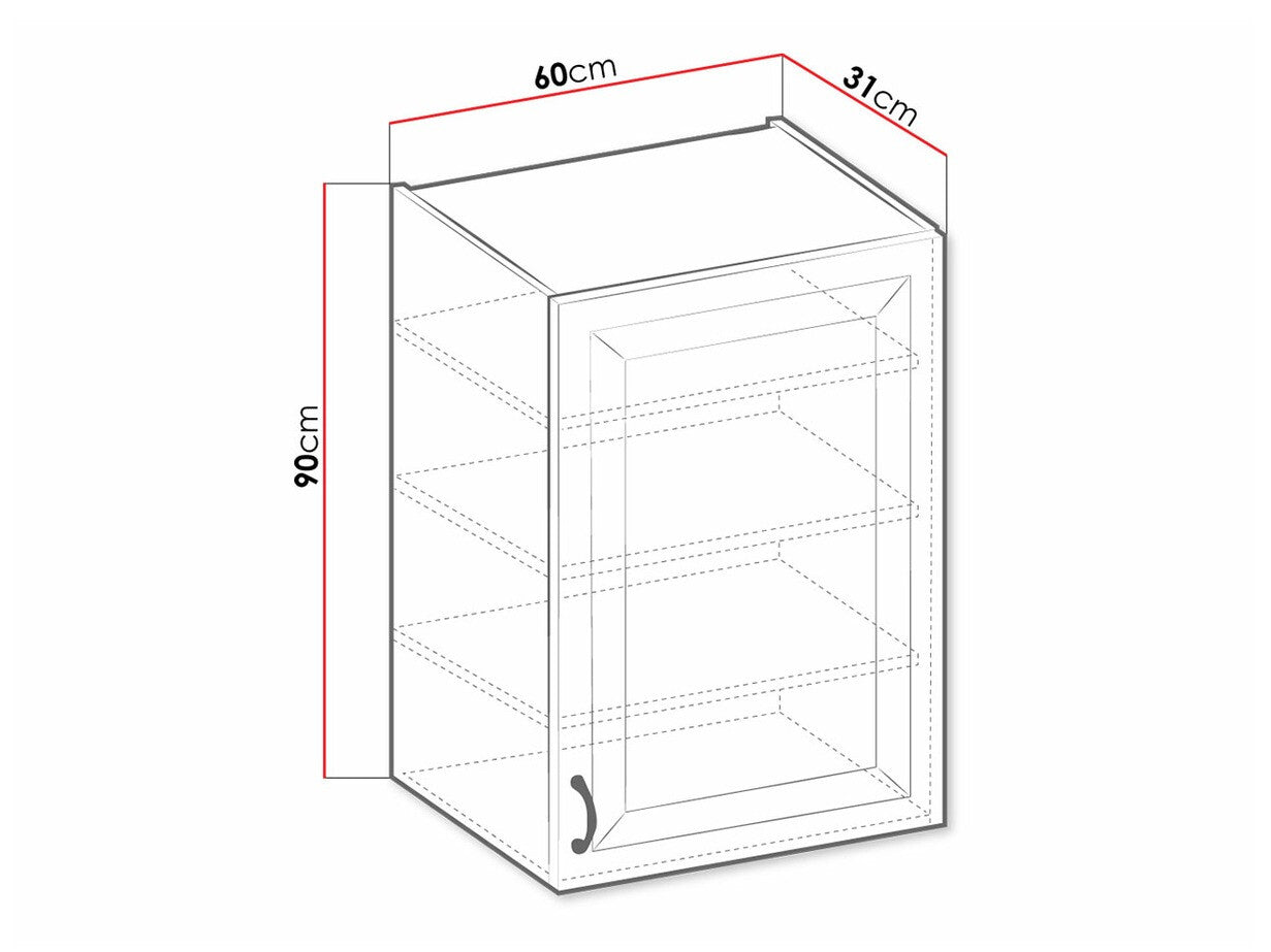 Modulært vægskab Retro White 136