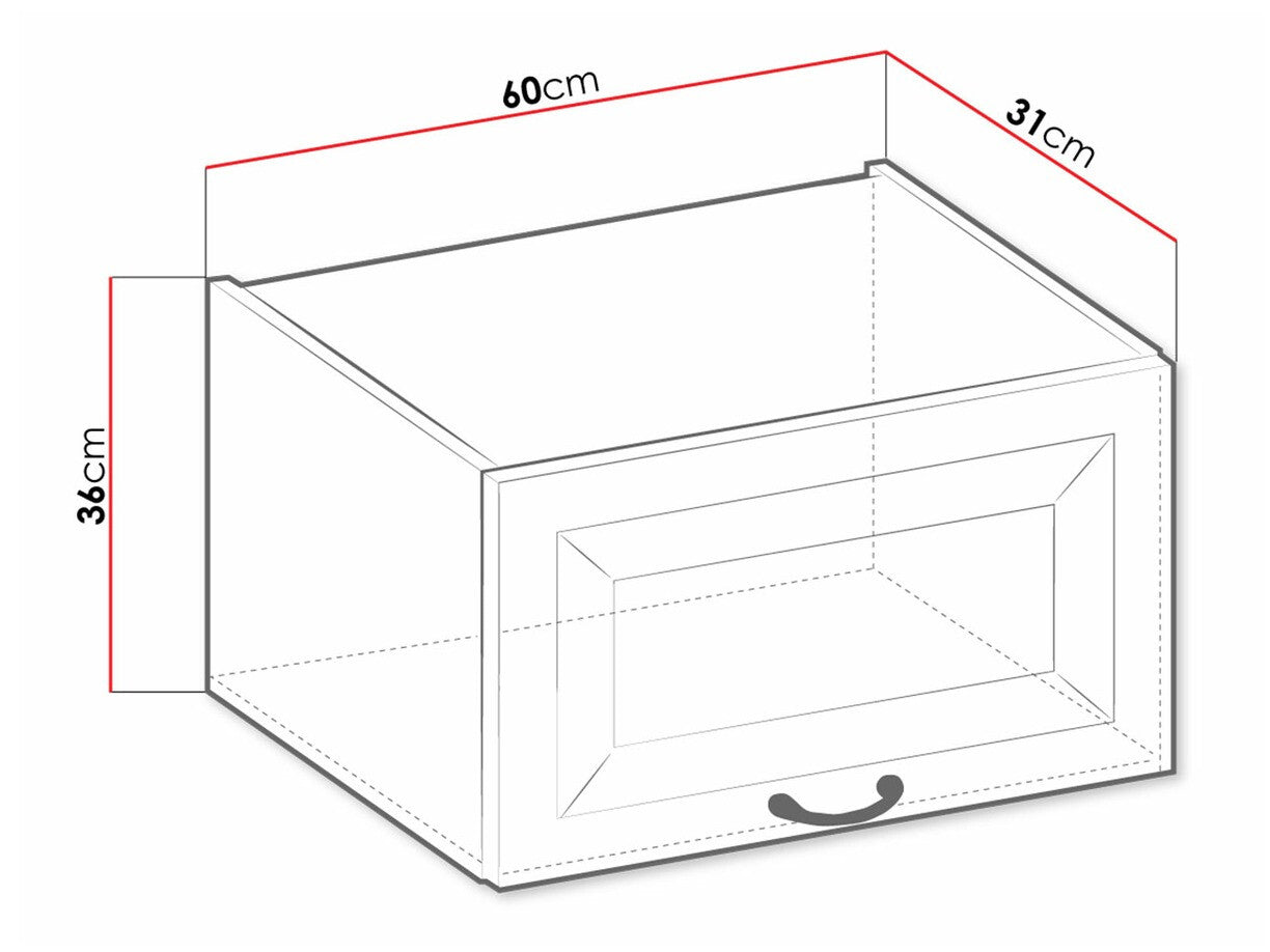 Modulært vægskab Retro Grey 137