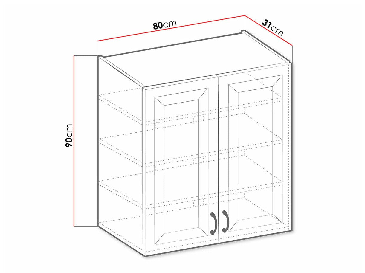 Modulært vægskab Retro White 140
