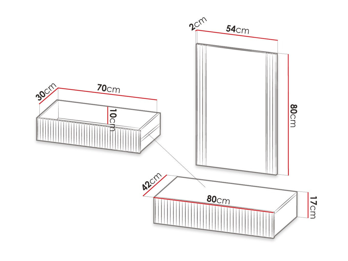Sminkebord Charlotte H111