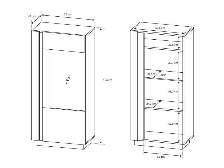Vitrineskab Kingston 112