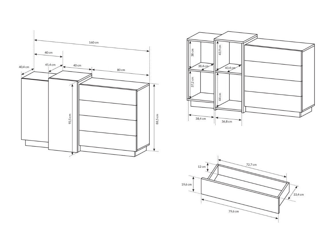 Kommode Kingston L100