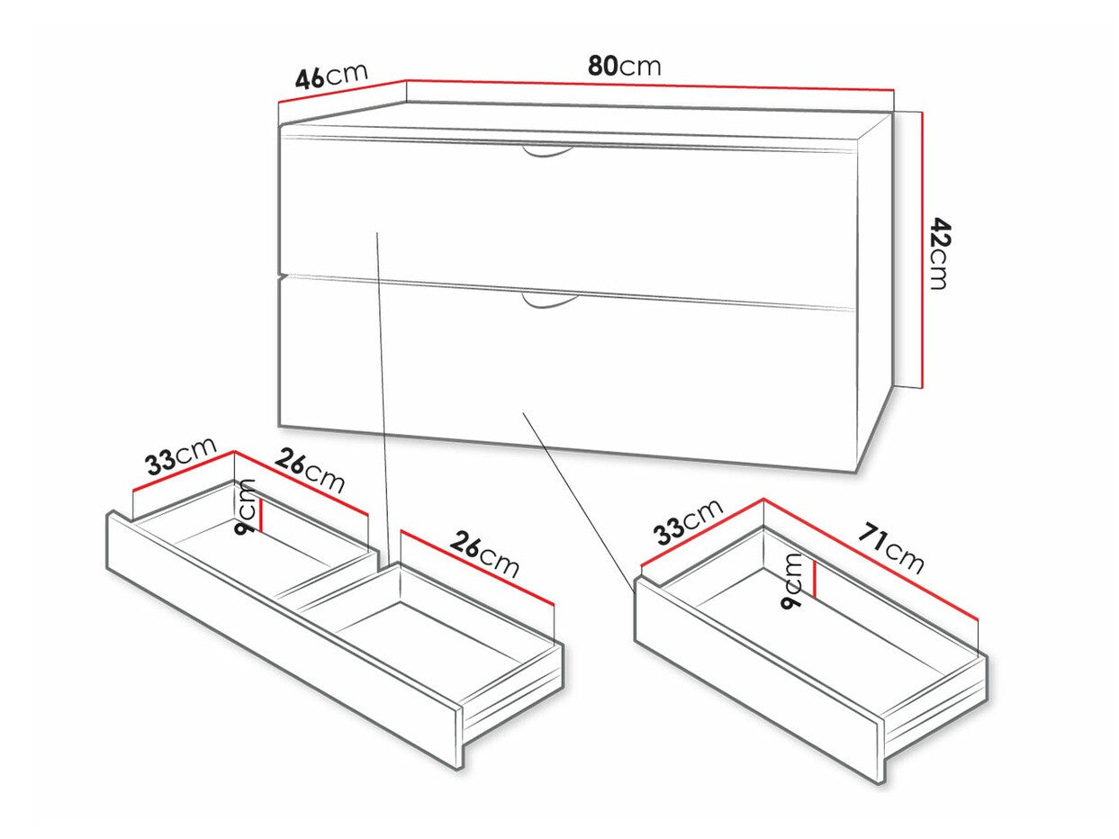 Wall bathroom cabinet for washbasin Merced D101