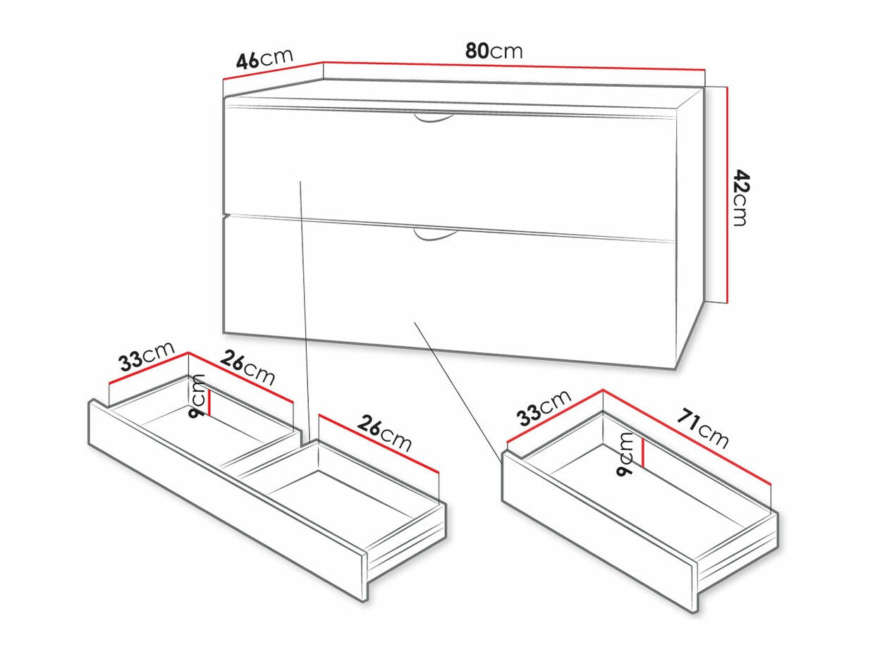 Wall bathroom cabinet for washbasin Merced D101