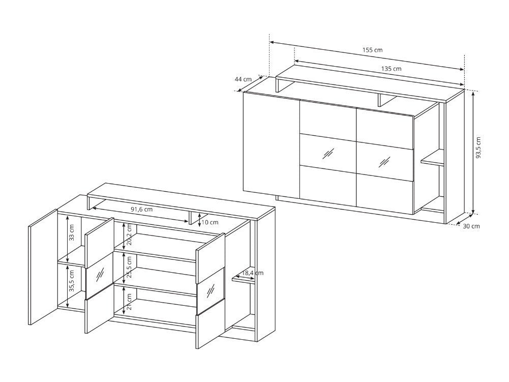 Vitrineskab Kingston R101