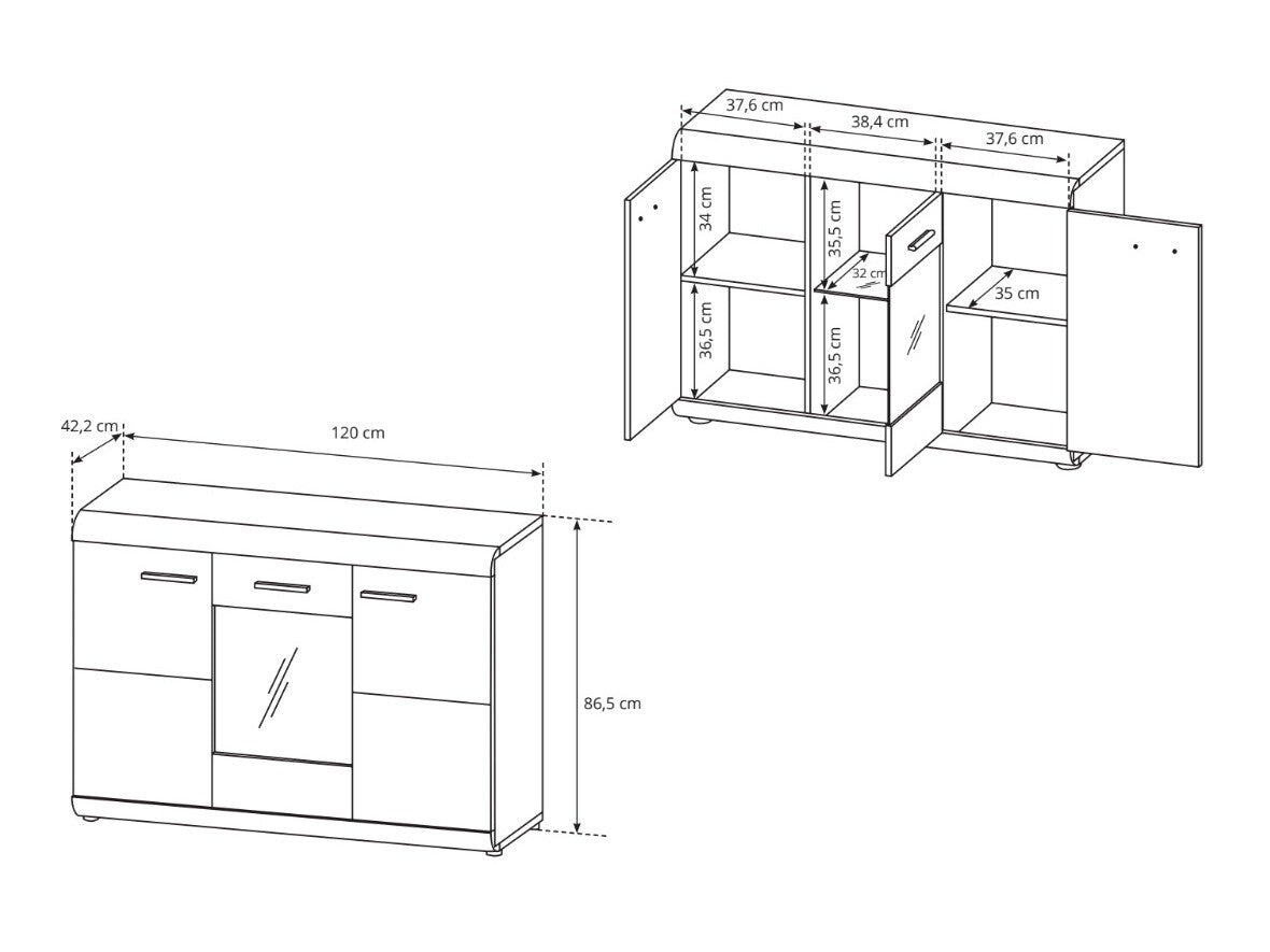 Vitrineskab Kingston A100
