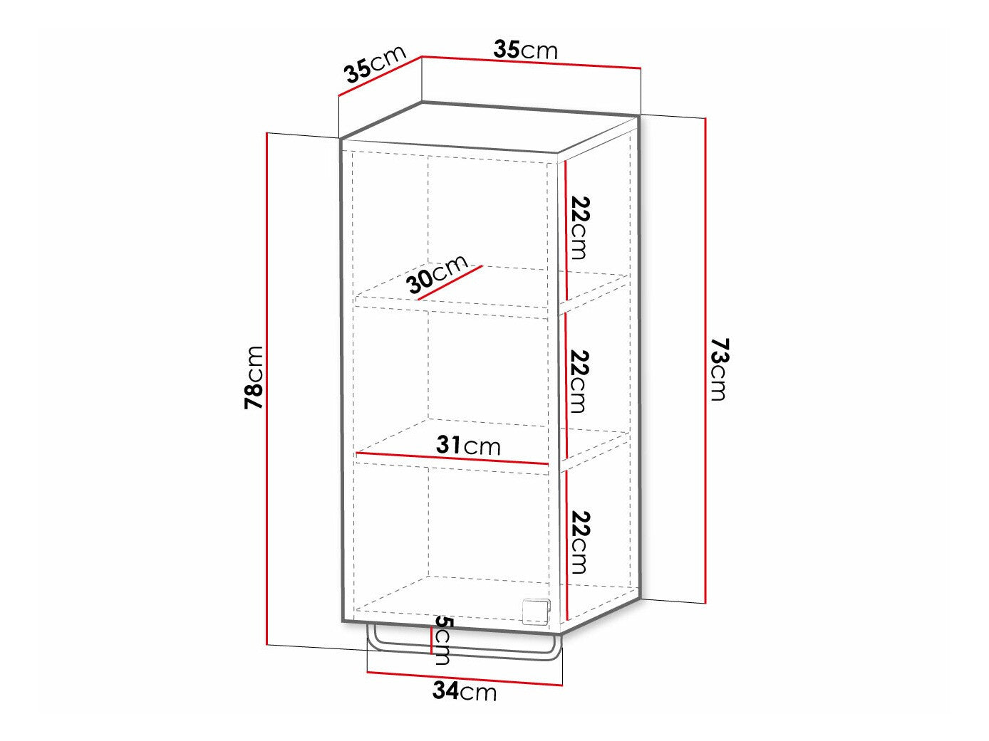 Wall mounted bathroom cabinet Merced R102