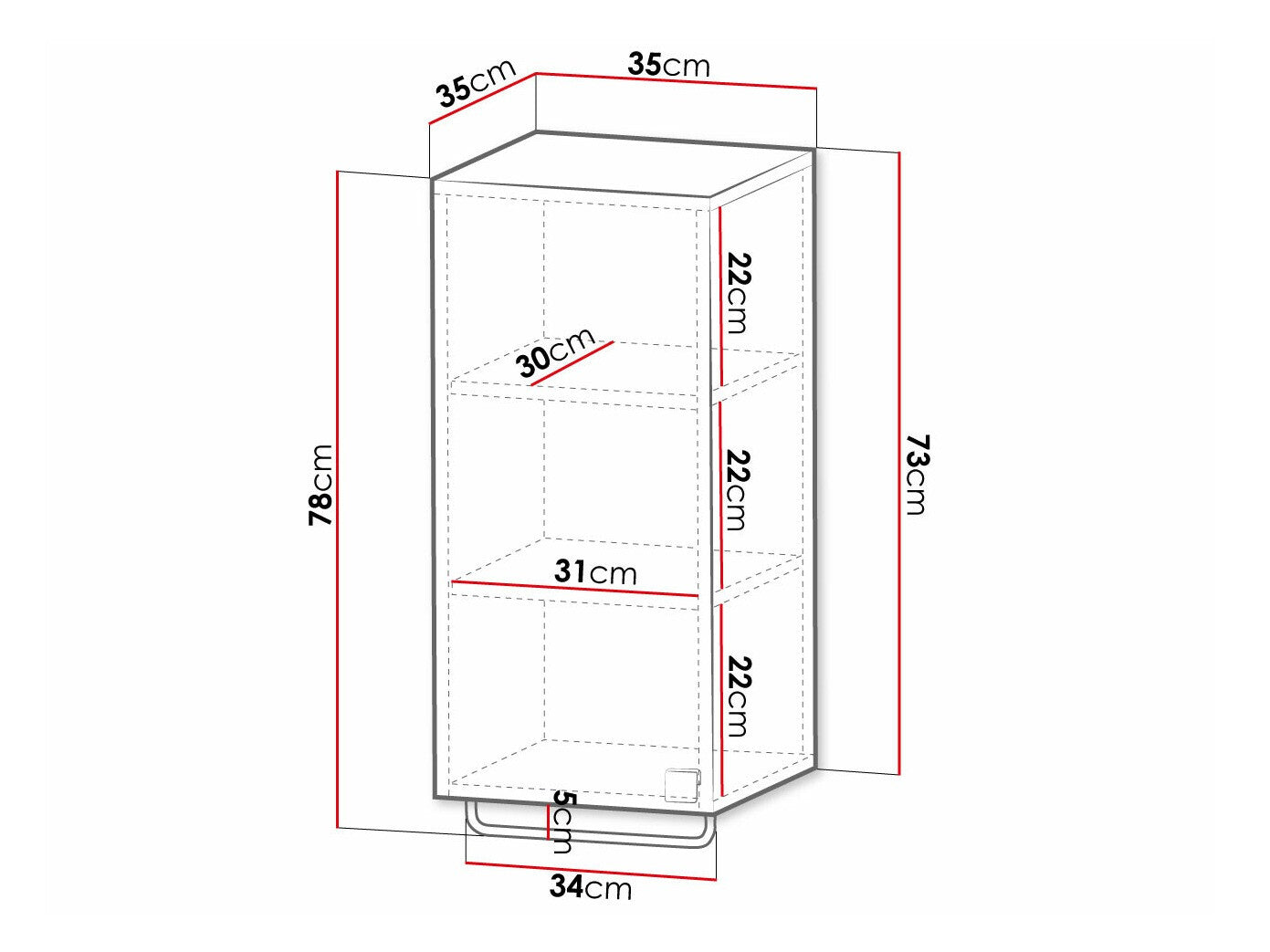 Wall mounted bathroom cabinet Merced R102