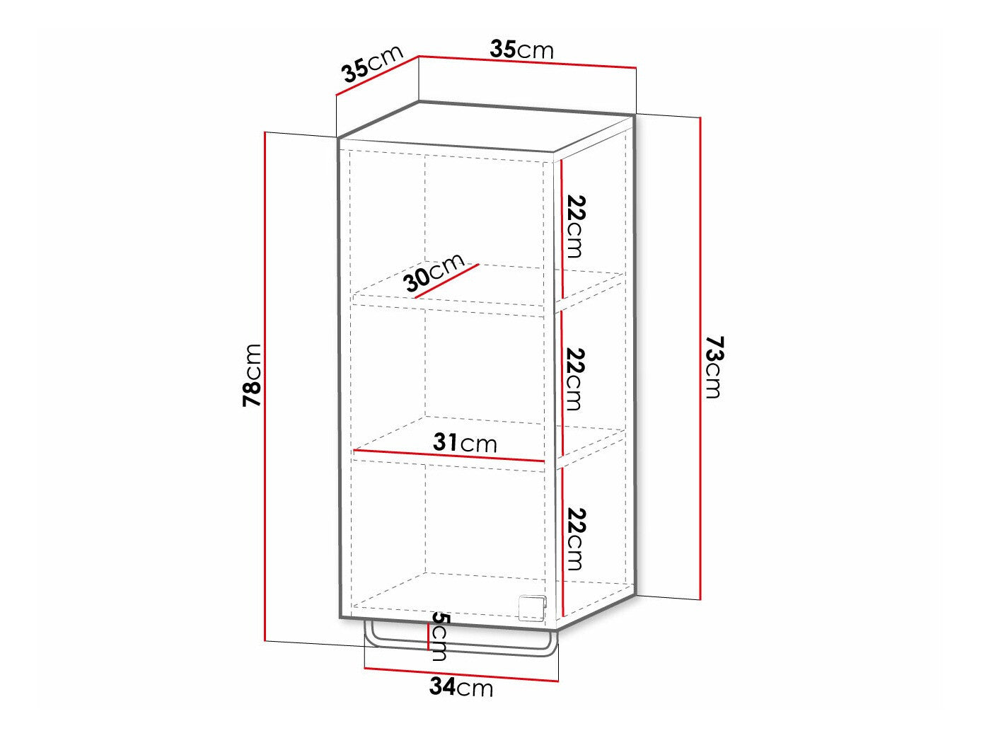 Wall mounted bathroom cabinet Merced R102