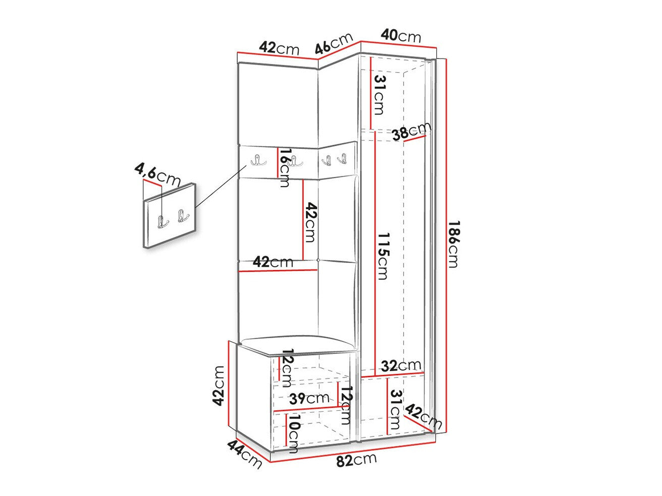 Hallway set Hartford 348