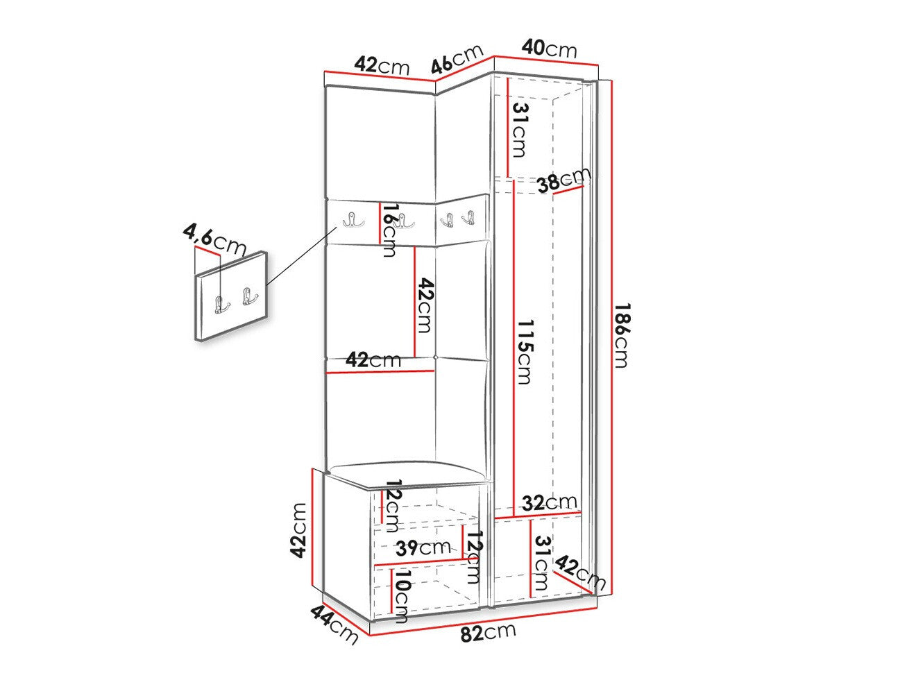 Hallway set Hartford 348