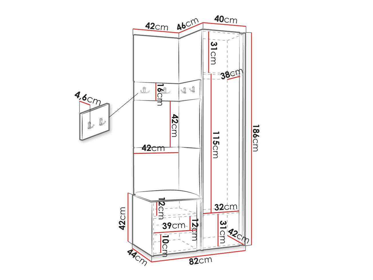 Hallway set Hartford 348