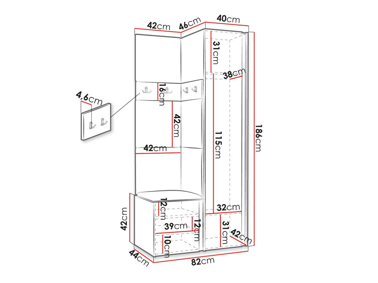 Hallway set Hartford 354