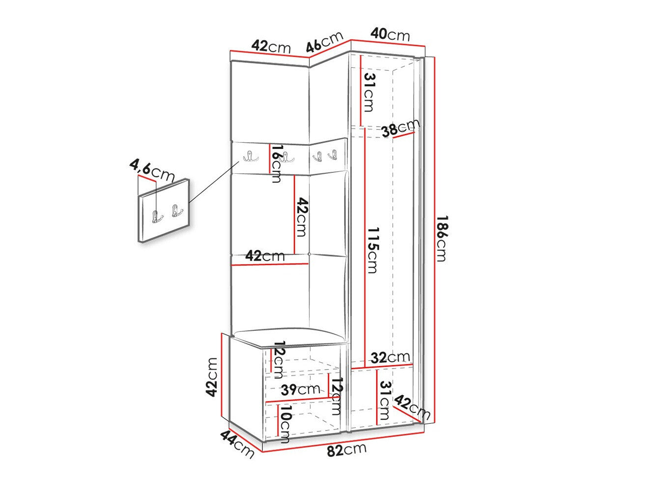 Hallway set Hartford 354