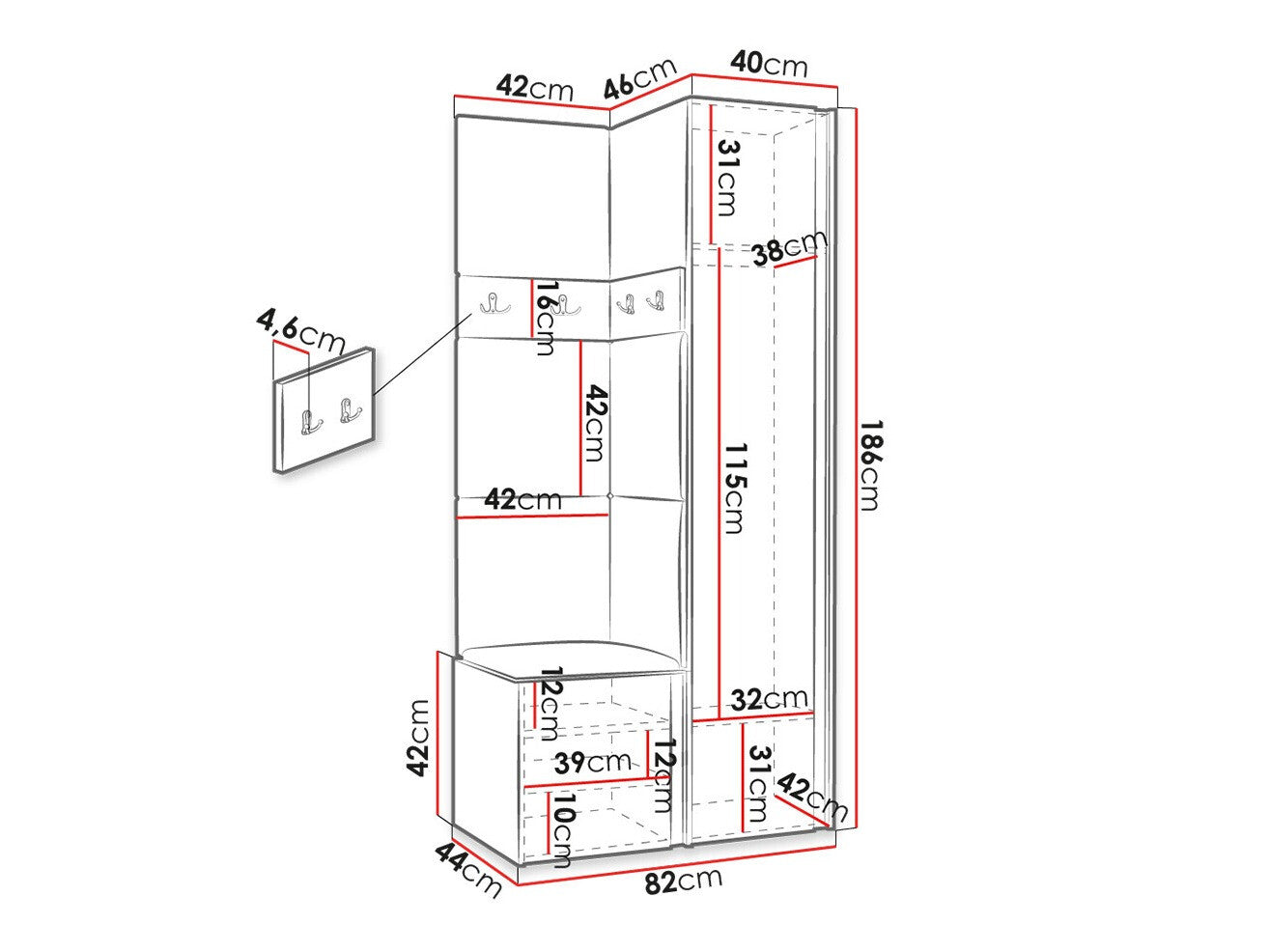 Hallway set Hartford 354