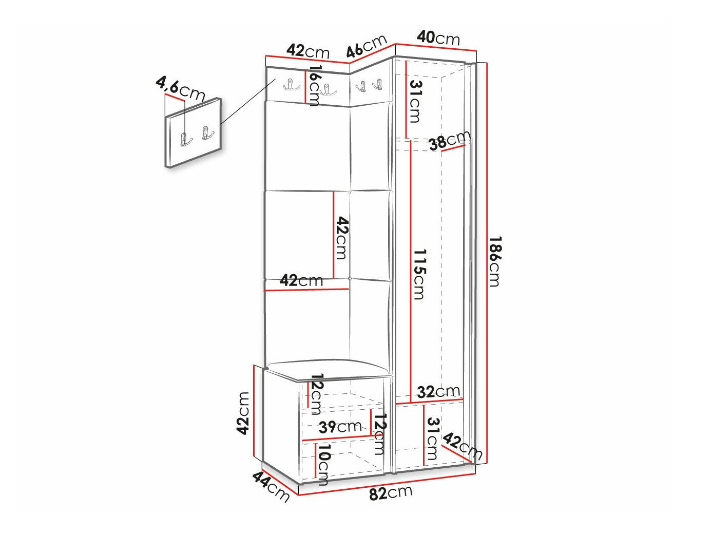 Entrésæt Hartford 390