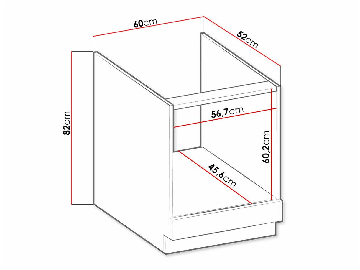 Modulskab til indbyggede apparater Retro Grey 109