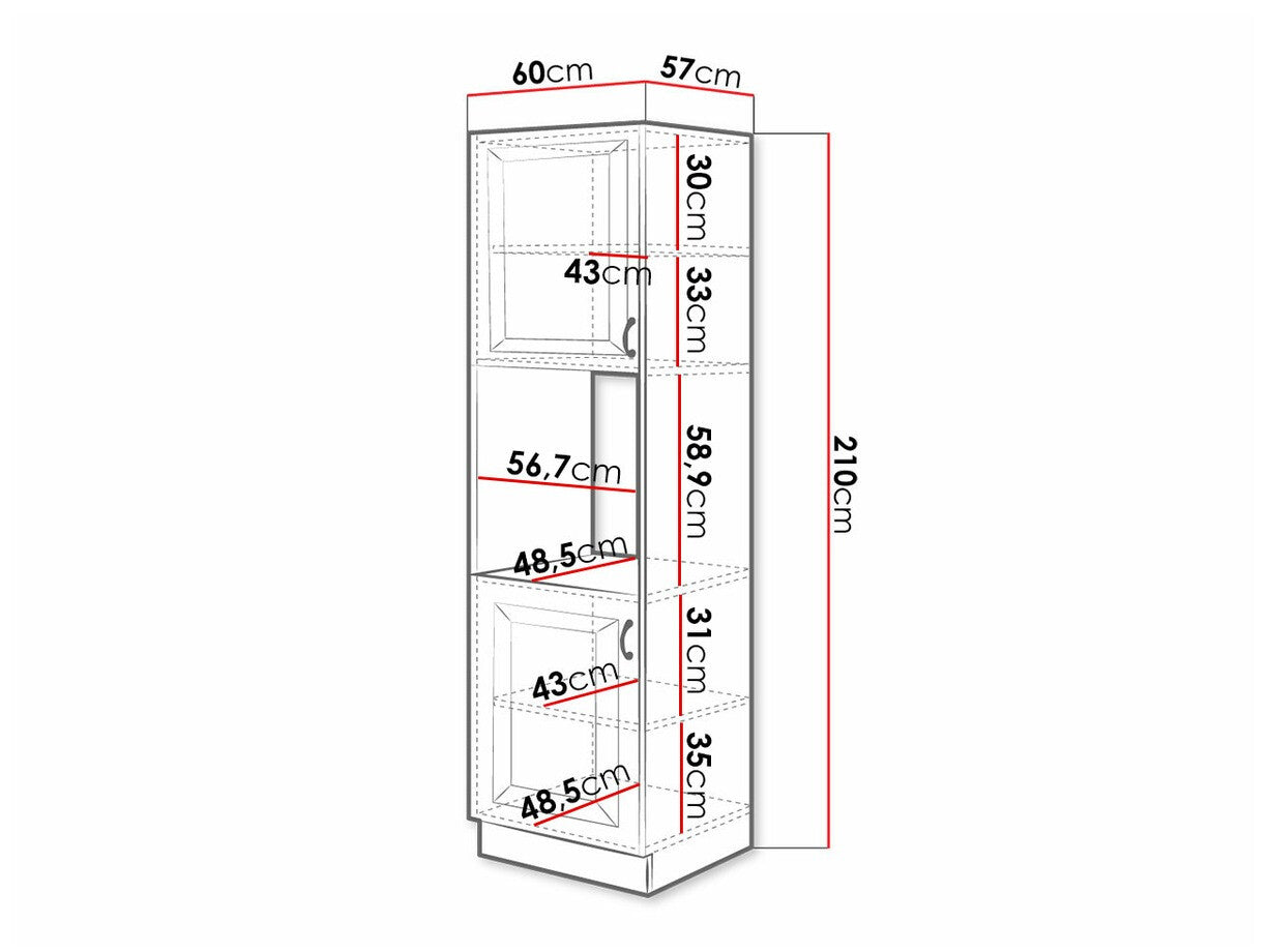 Modulskab til indbyggede apparater Retro White 115