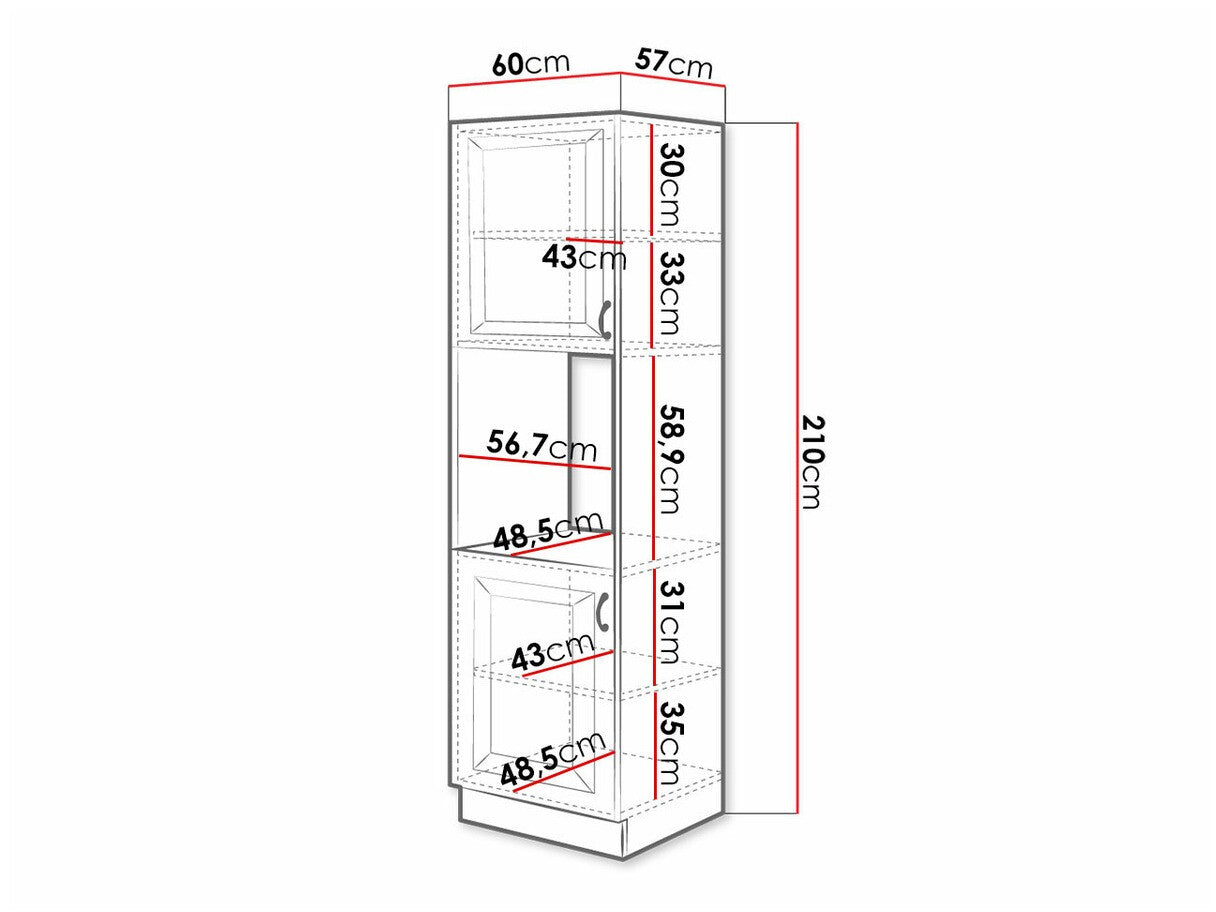 Modulskab til indbyggede apparater Retro Grey 115