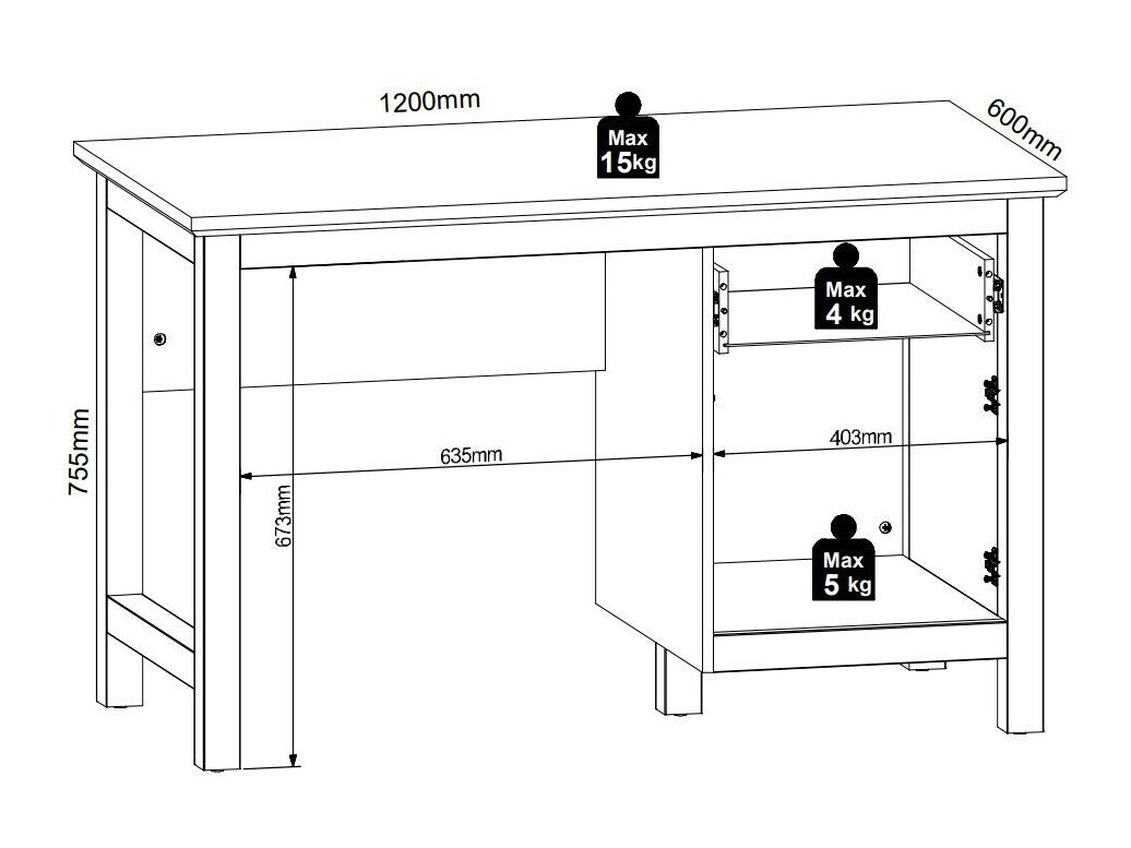 Skrivebord Sordoro 129