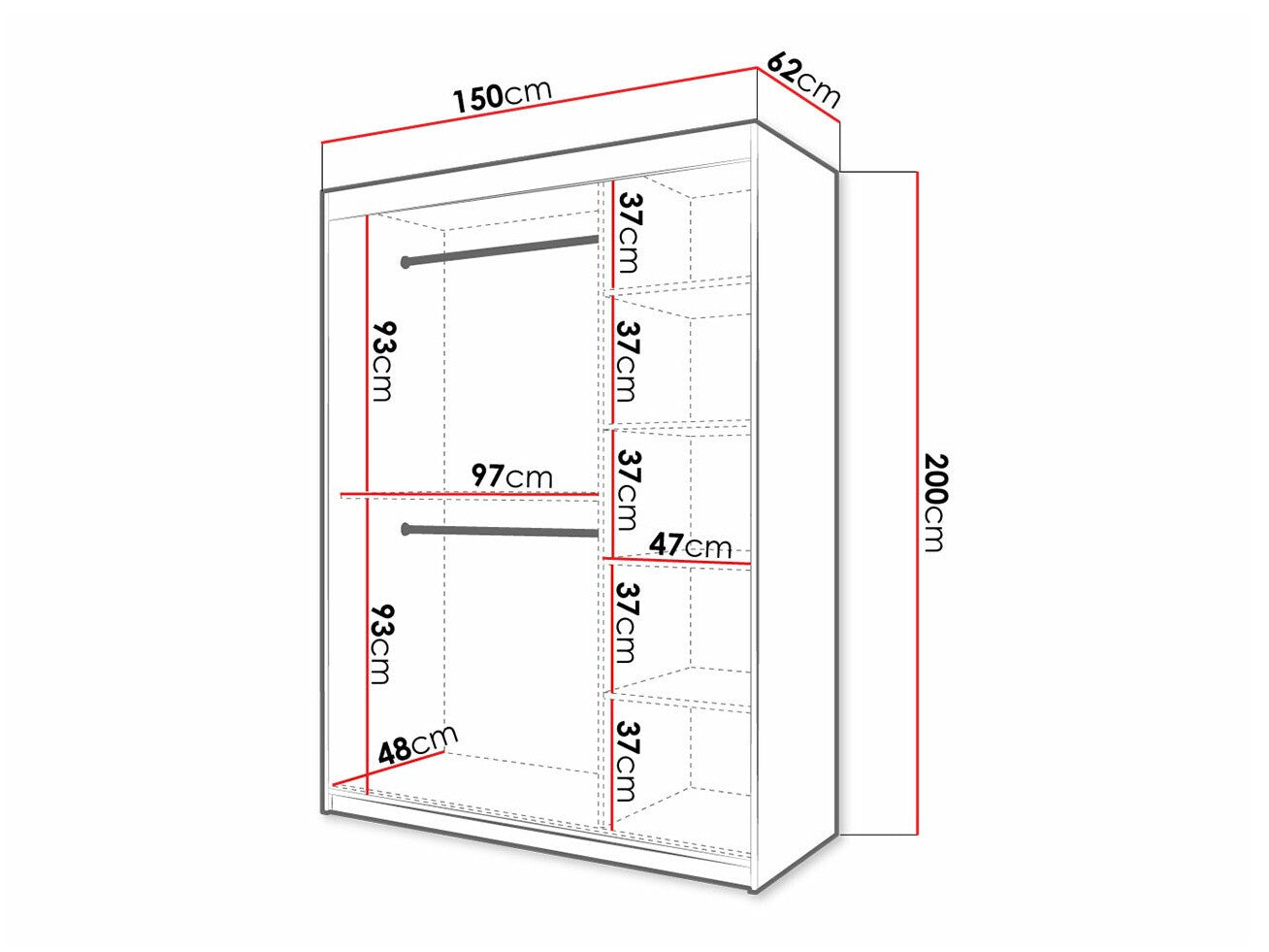 Garderobeskab Hartford 399