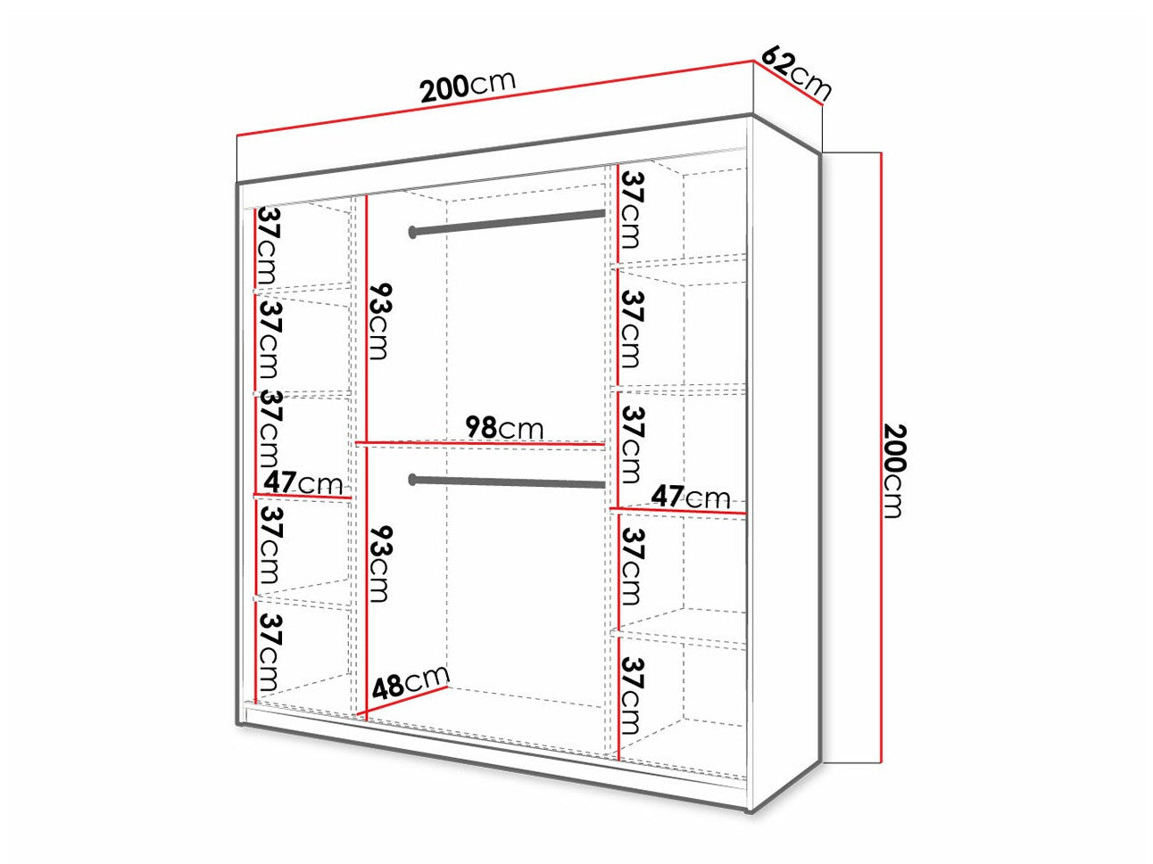 Garderobeskab Hartford 400