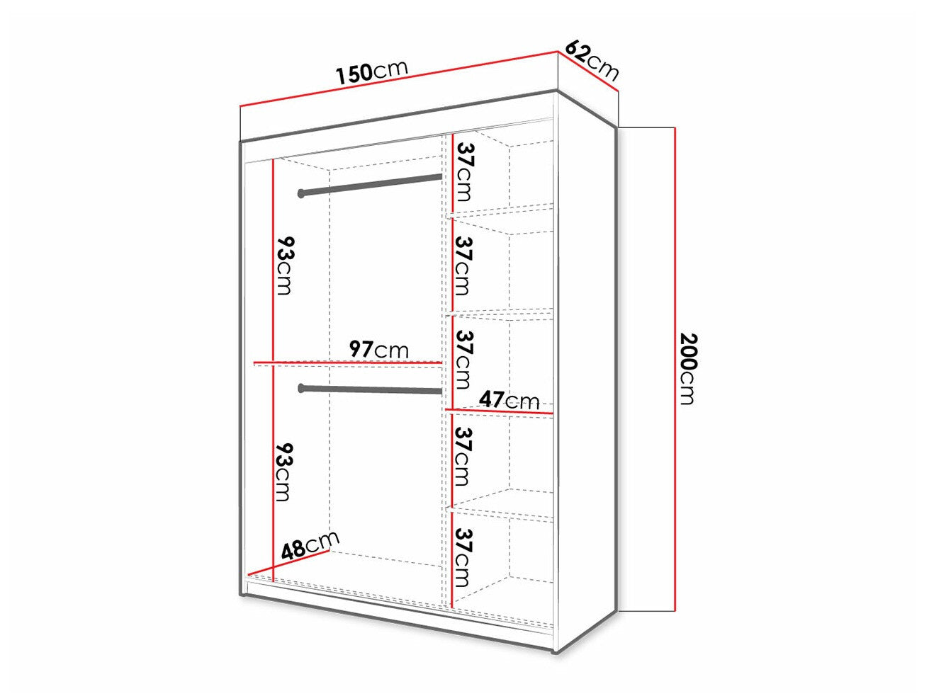 Garderobeskab Hartford 402