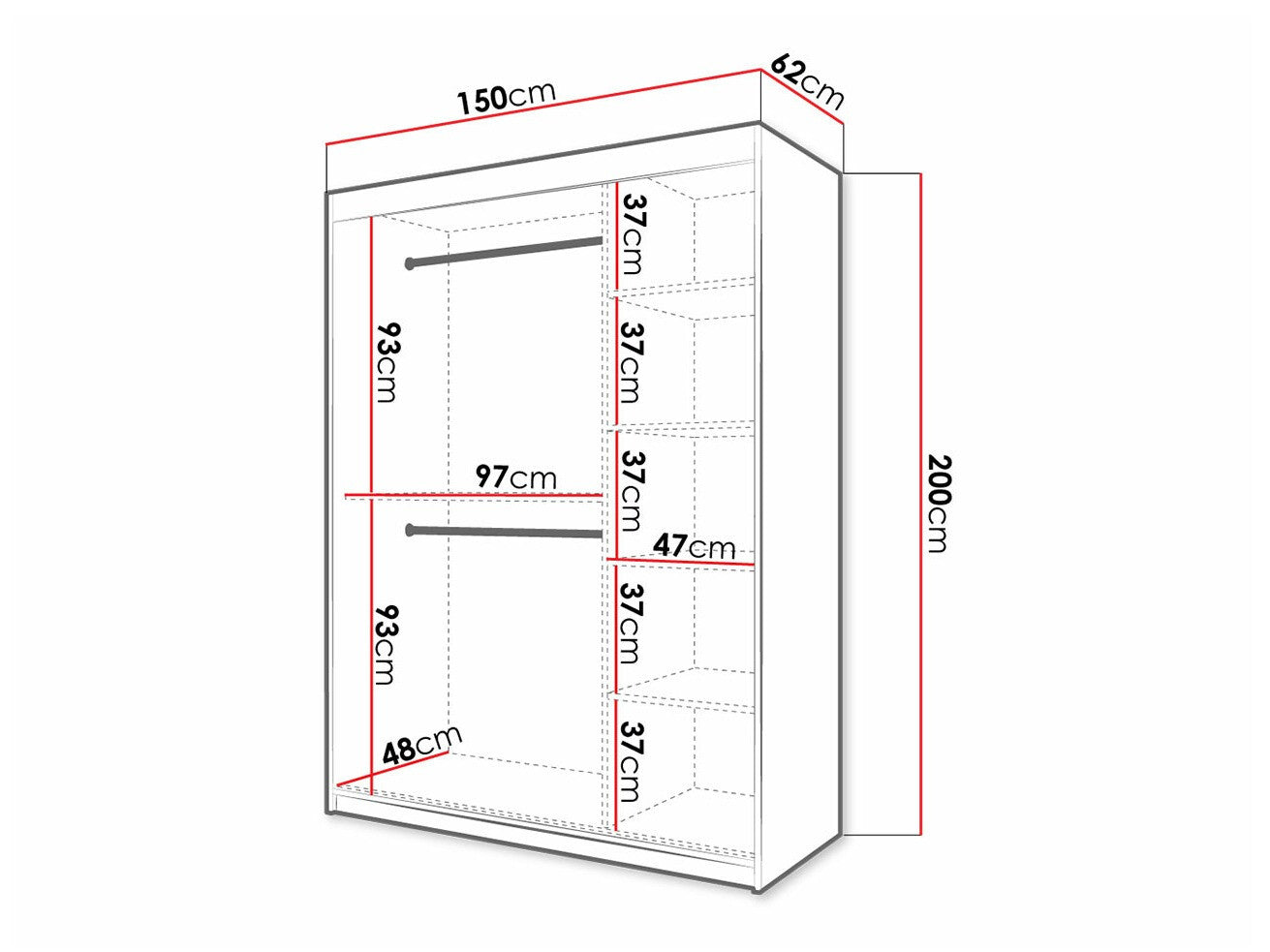 Garderobeskab Hartford 402