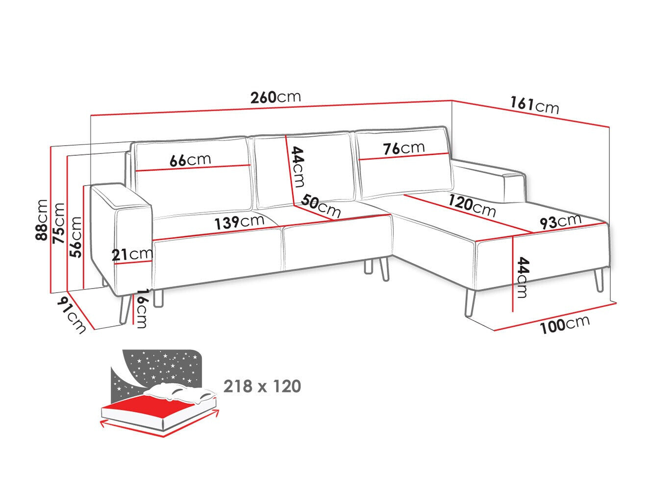 Hjørnesofa Lincoln 172