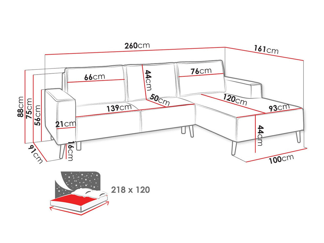 Hjørnesofa Lincoln 172